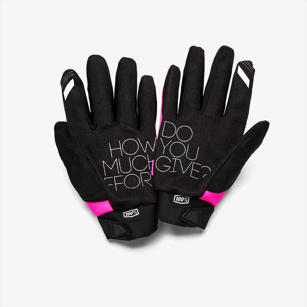 BRISKER Women's Glove - Neon Pink/Black - Image 2