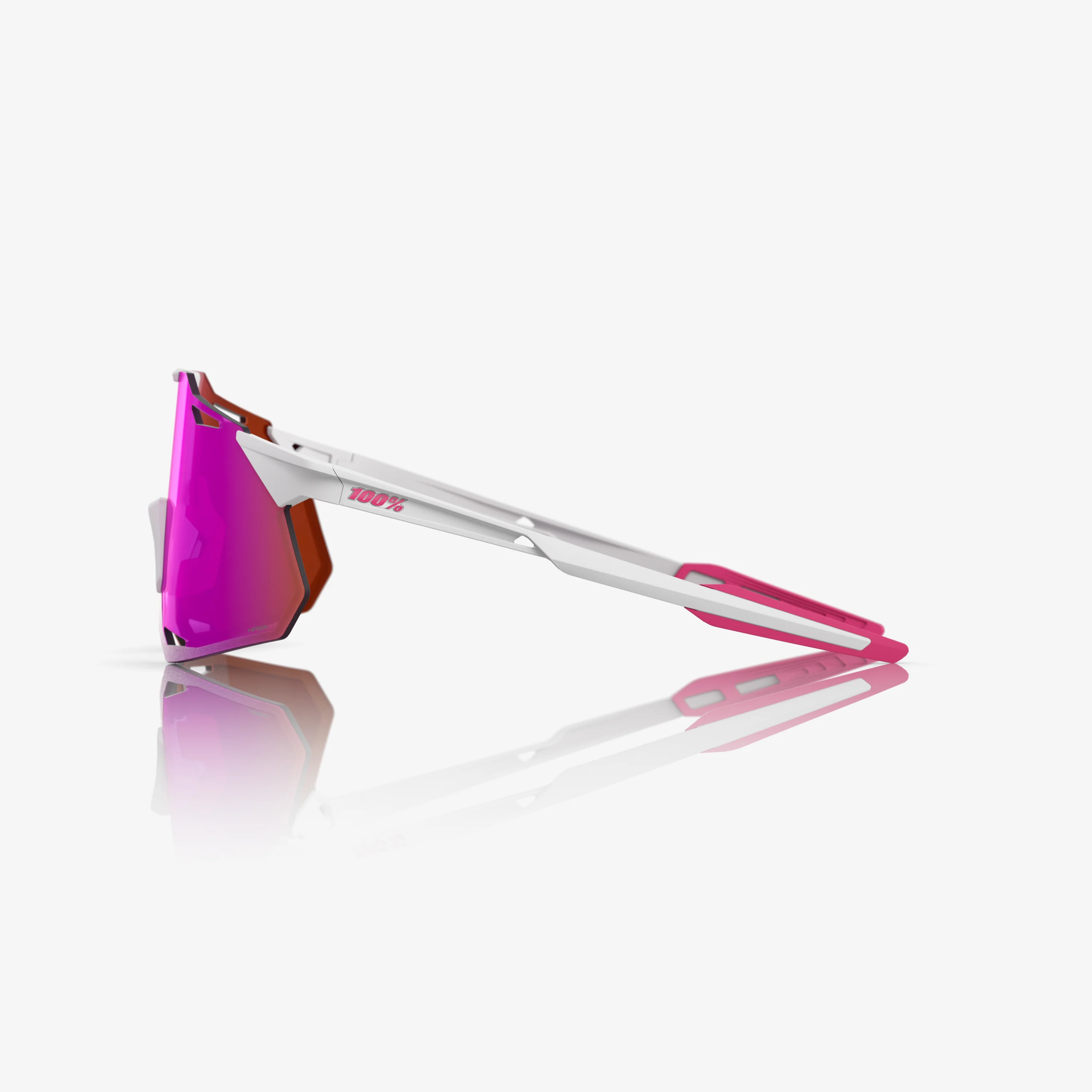 HYPERCRAFT XS Matte White/Pink HiPER Vital Pink Mirror Lens - Image 3