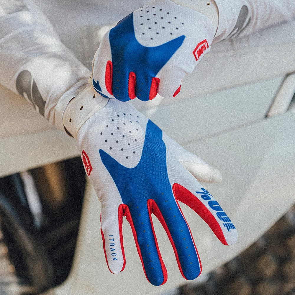 ITRACK Gloves Red/White/Blue - Image 3