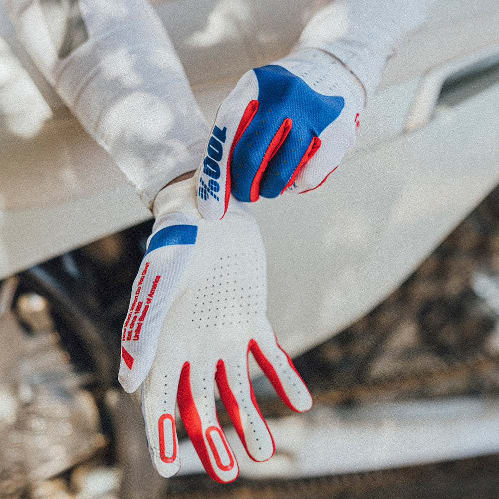 ITRACK Gloves Red/White/Blue - Image 4