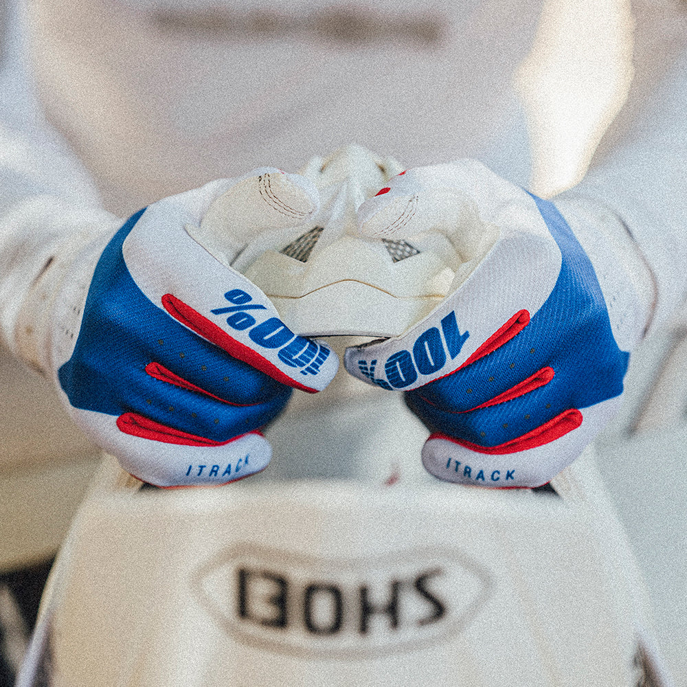 ITRACK Gloves Red/White/Blue - Image 5
