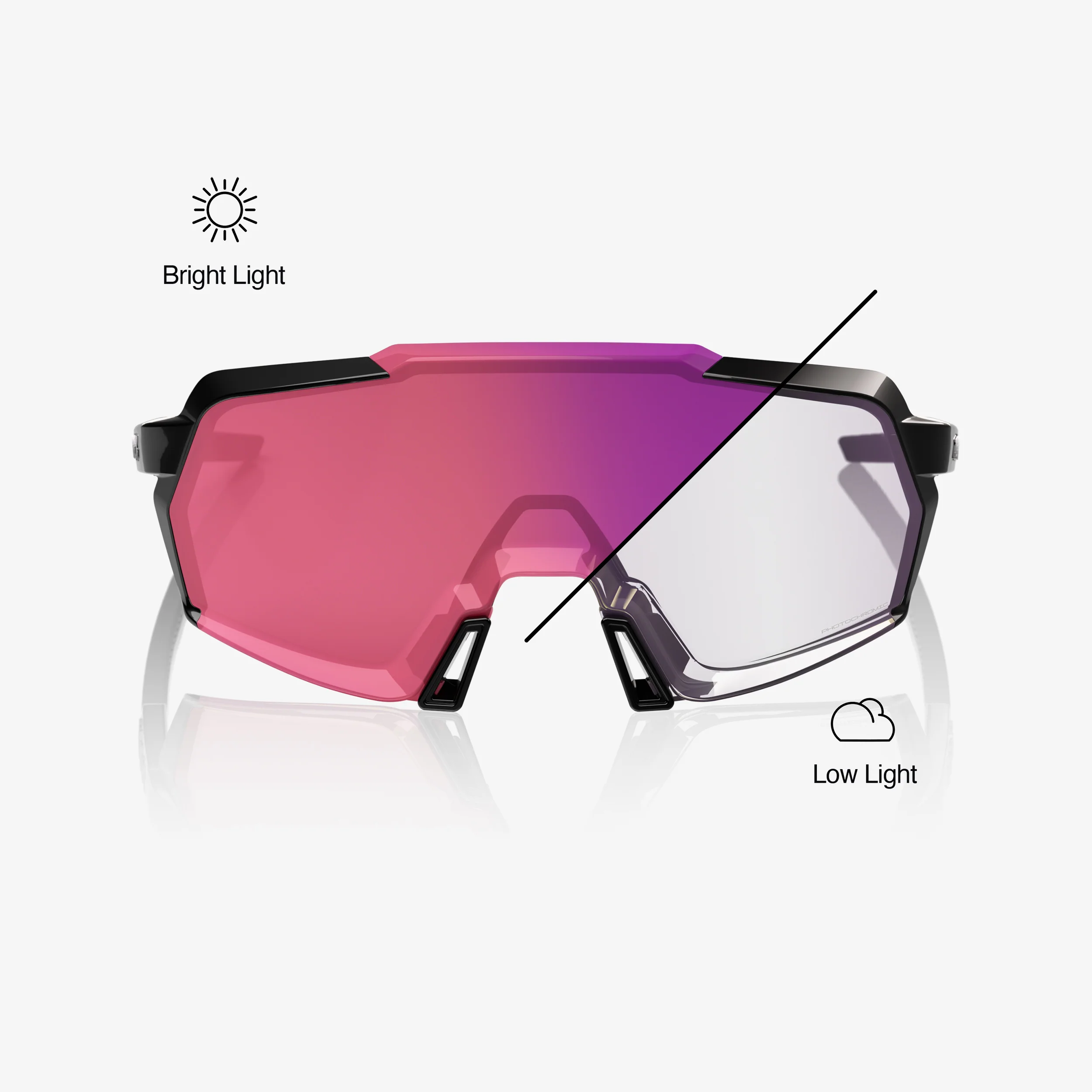 KORBIN Gloss Black Purple Mirror Photochromic Lens - Image 2