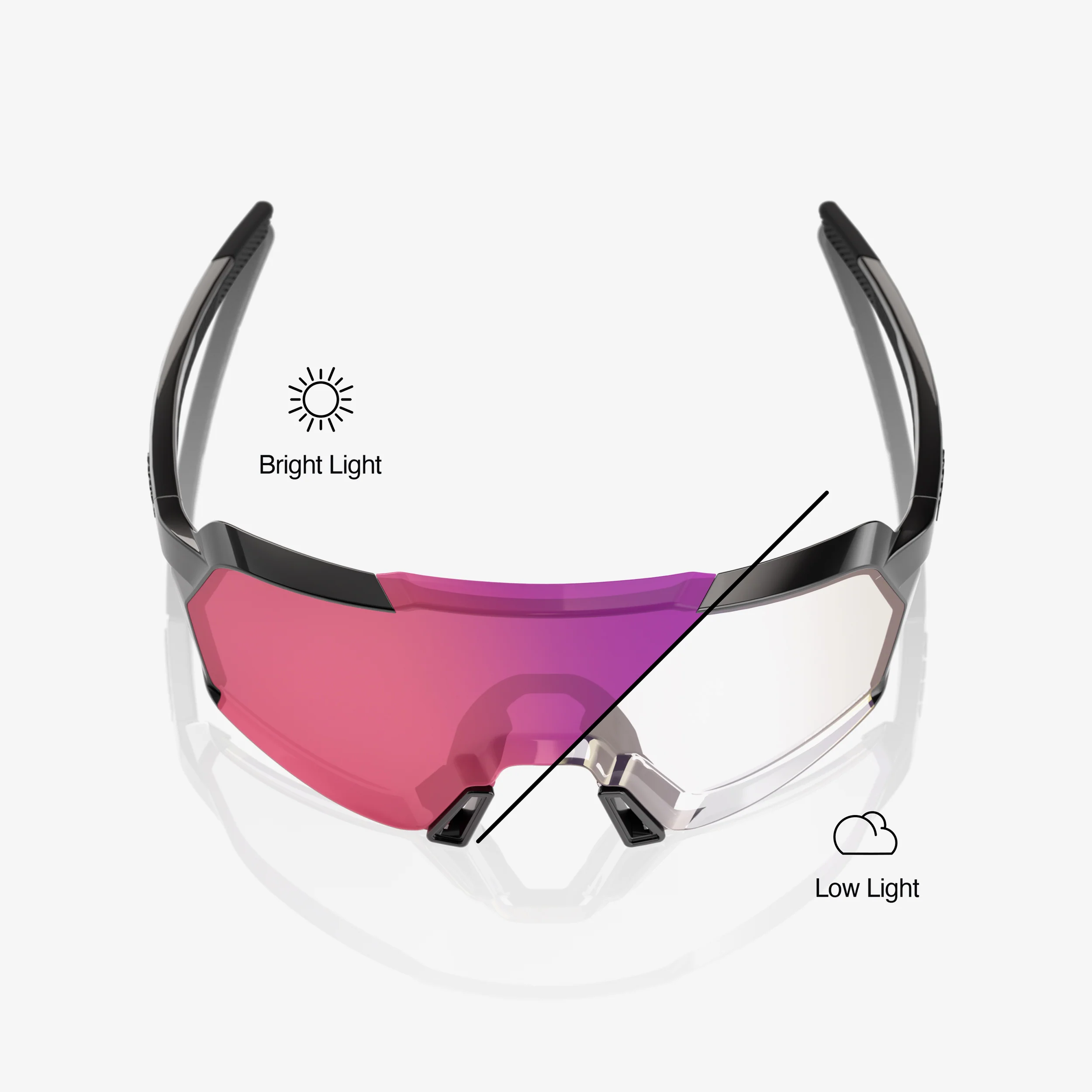 KORBIN Gloss Black Purple Mirror Photochromic Lens - Image 4