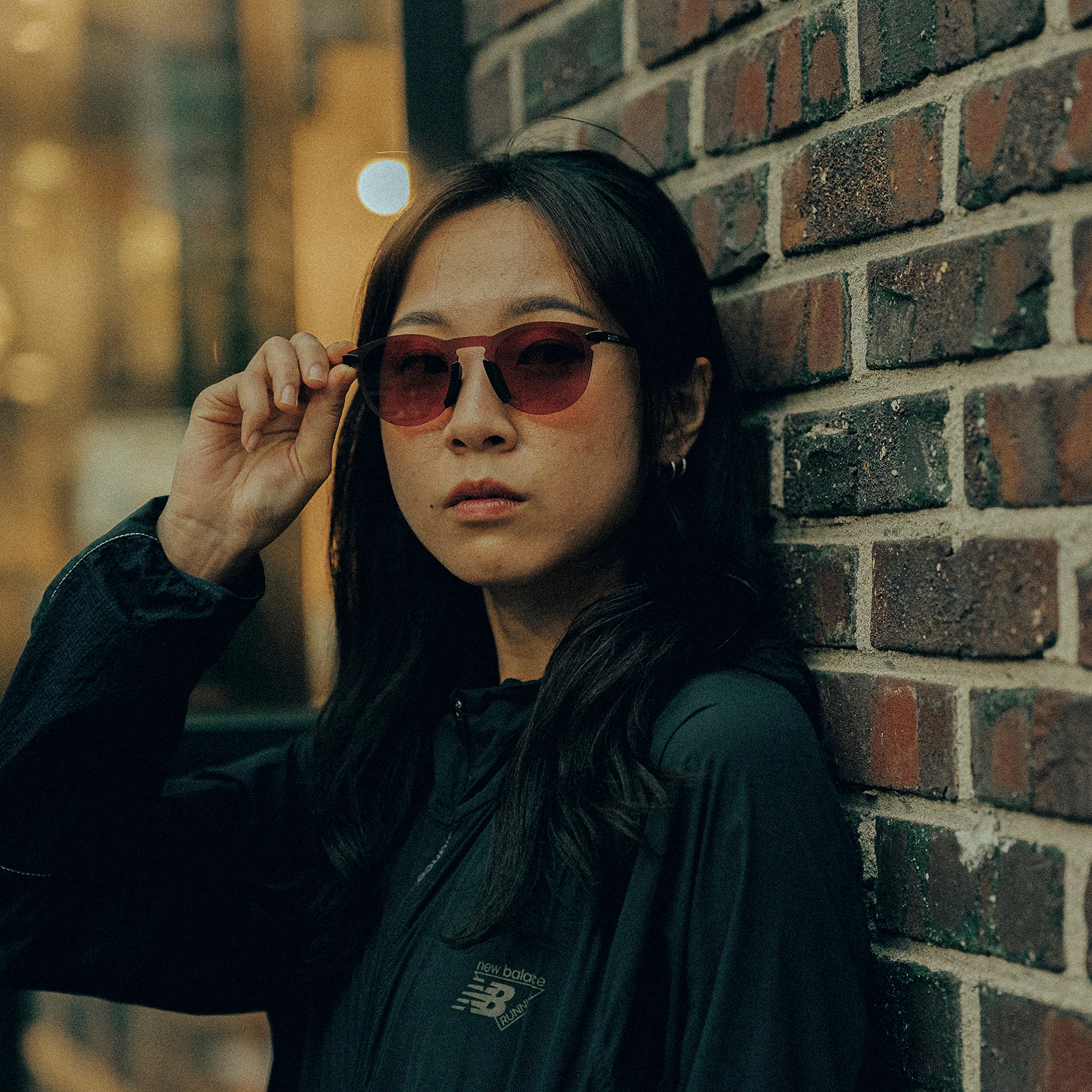 LEGERE ROUND Polished Black Brown/Red Gradient Lens - Image 5