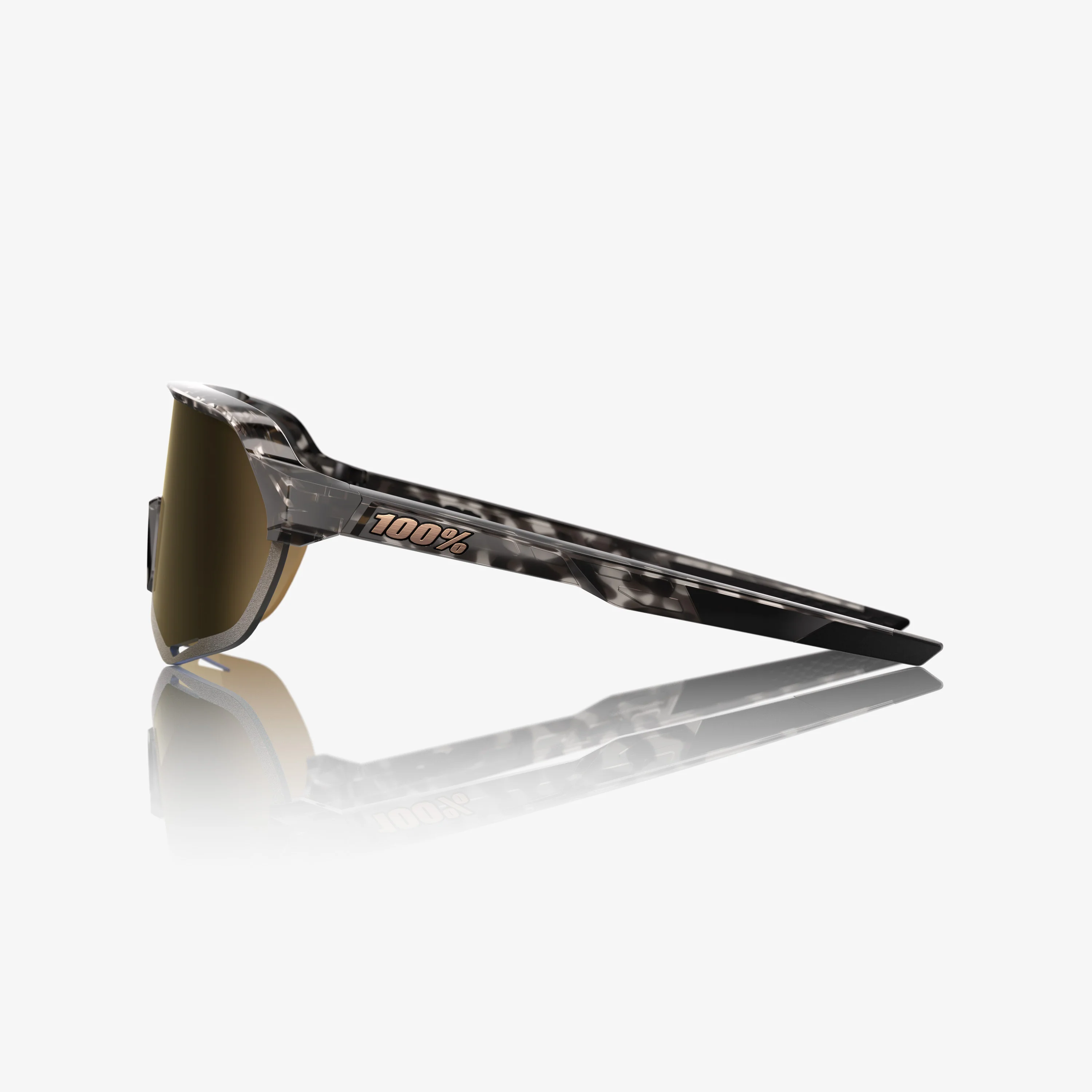 S2 - Gloss Black Havana - Soft Gold Mirror - Image 3