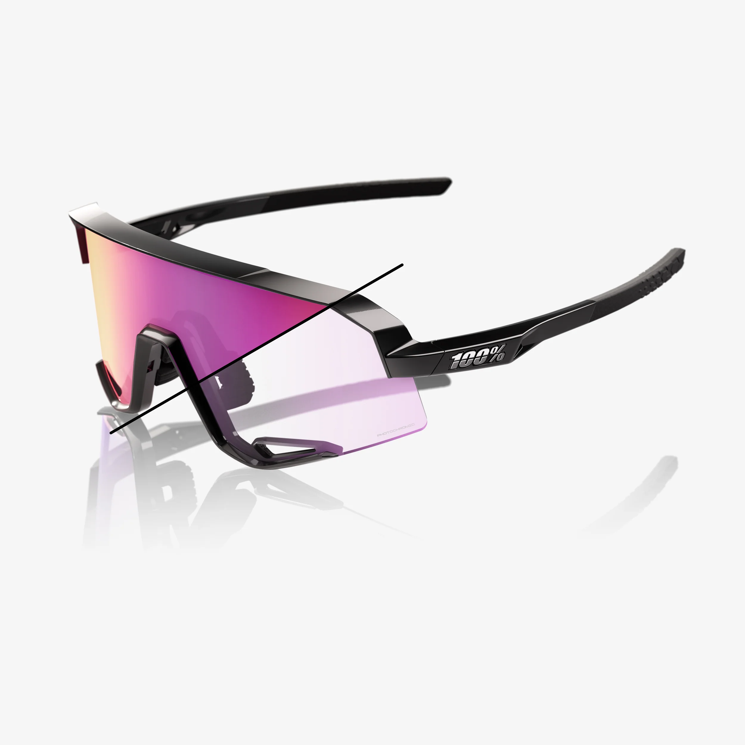 SLENDALE - Gloss Black - Photochromic Purple Mirror - Image 5