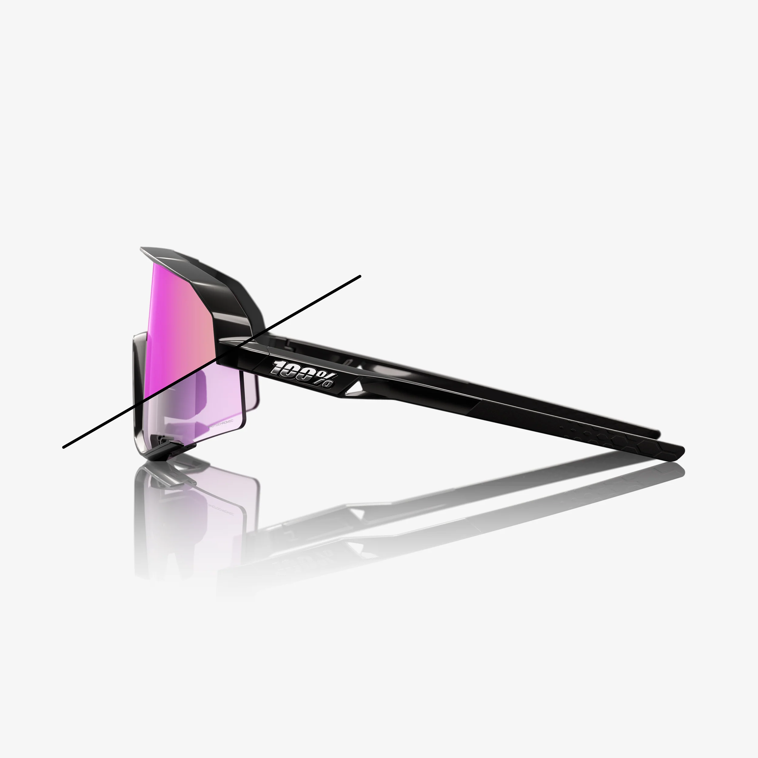 SLENDALE - Gloss Black - Photochromic Purple Mirror - Image 7