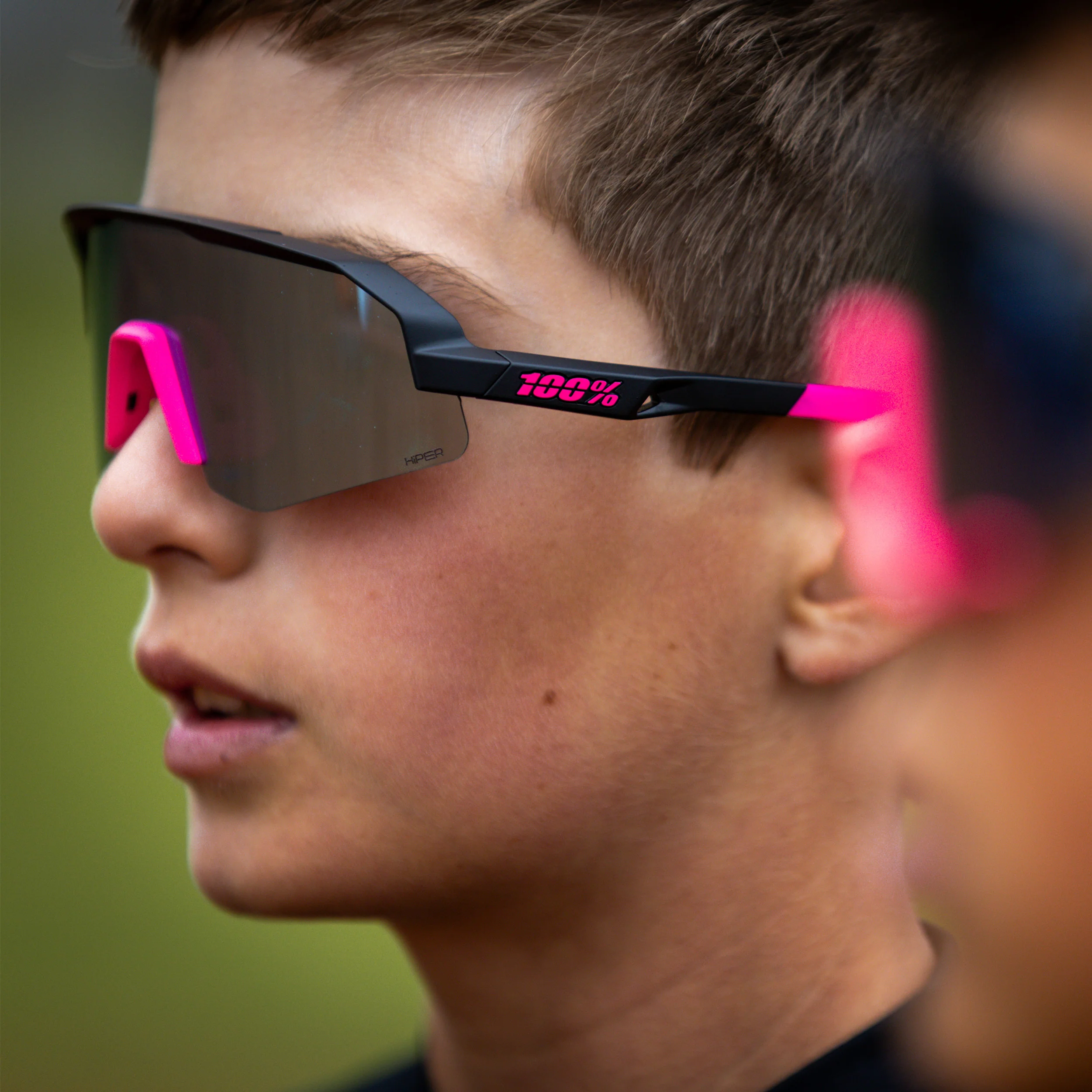 SLENDALE YOUTH Matte Black/Pink HiPER Blue Mirror Lens - Image 5