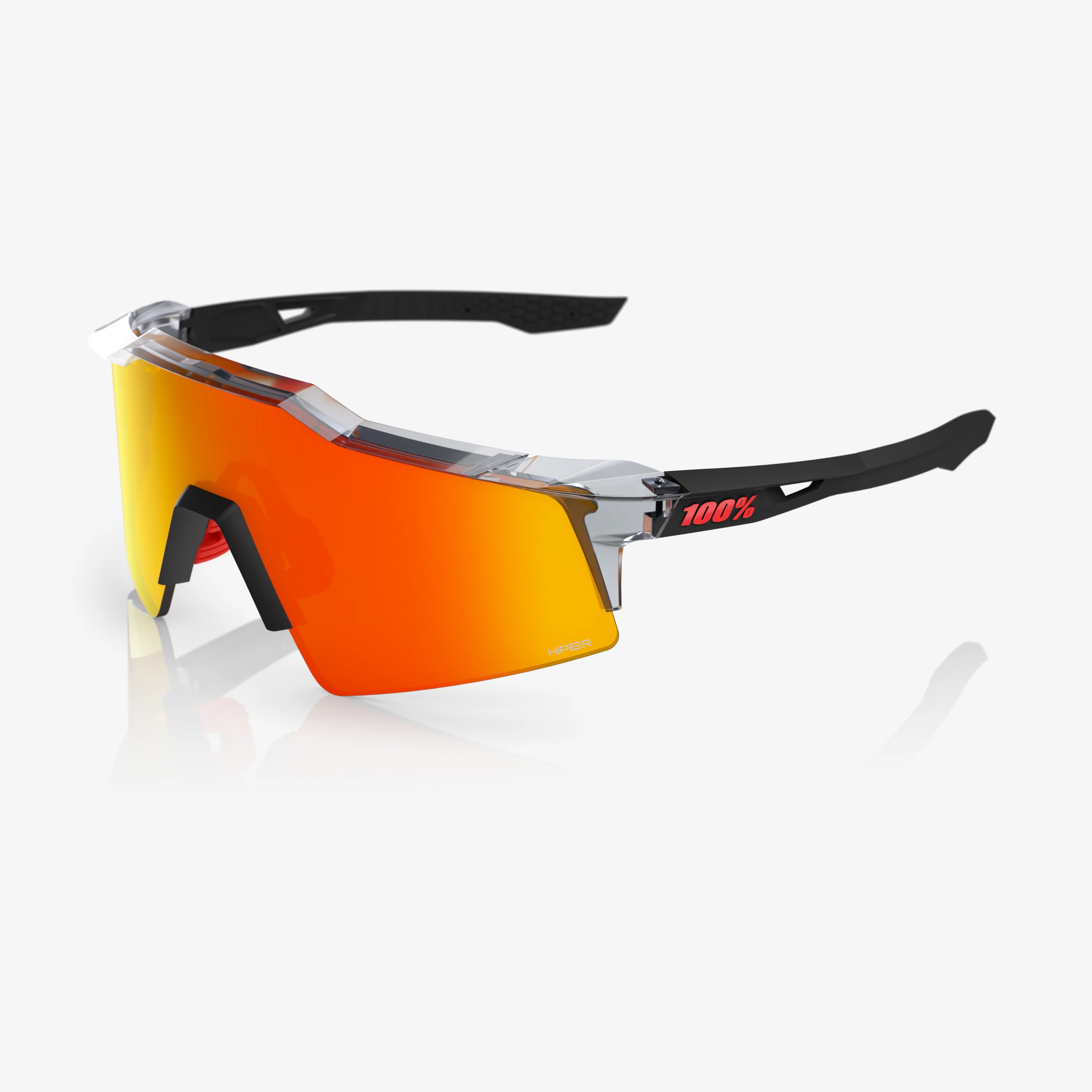 SPEEDCRAFT SL Polished Translucent Grey & Matte Black HiPER Red Mirror Lens