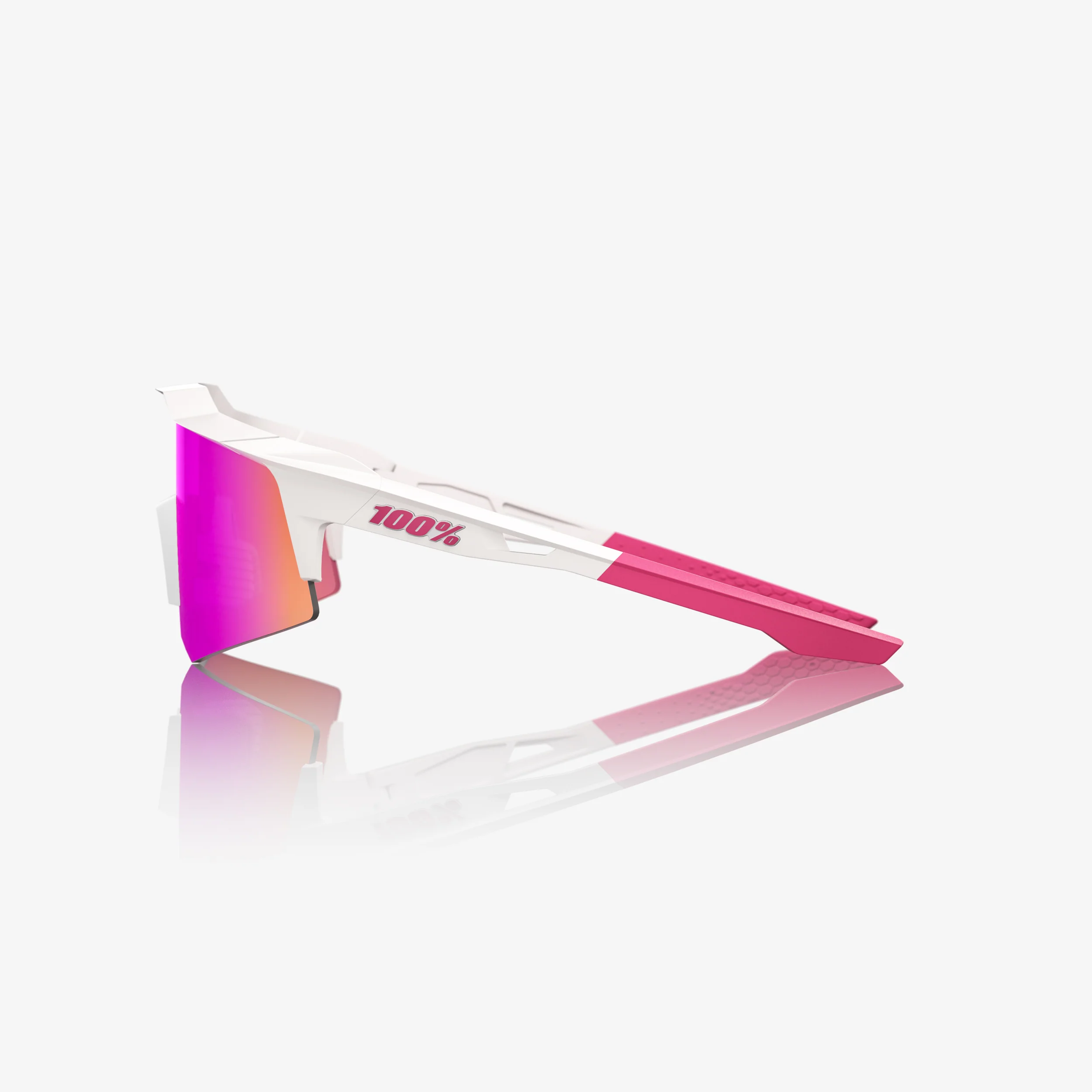 SPEEDCRAFT XS - Matte White/Pink - HiPER Vital Pink Mirror - Image 3